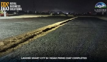 Lahore Smart City B-1 Road prime Coat Completed