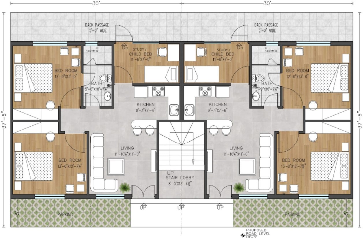 5 marla 3 bed