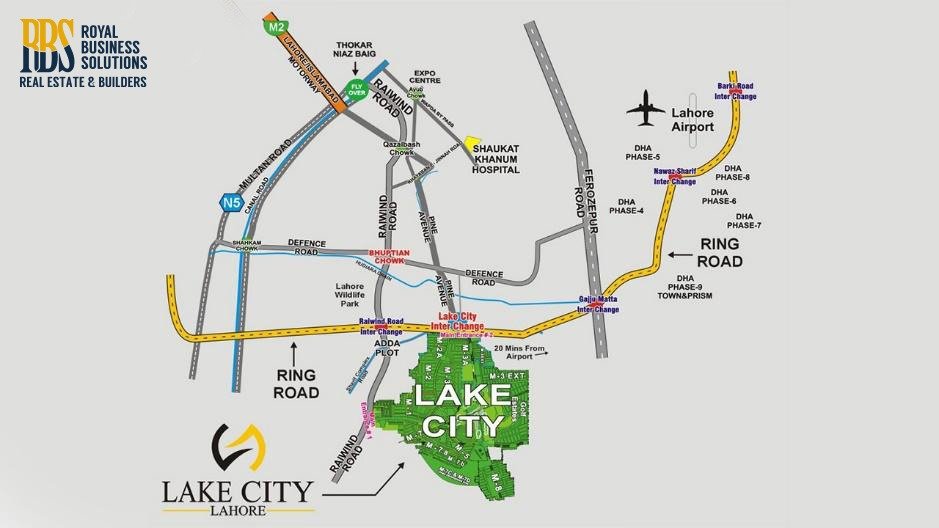 Lake City Lahore Routes