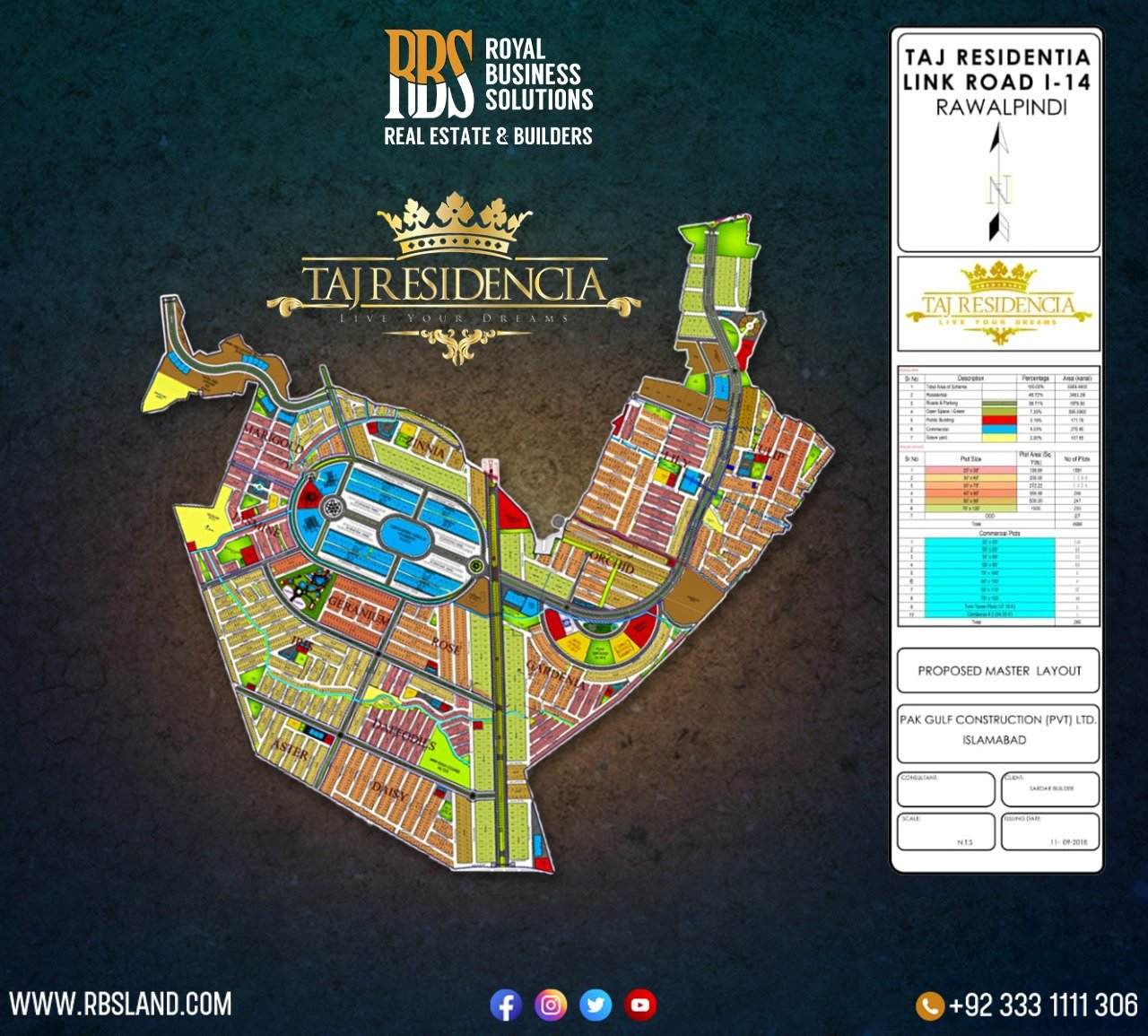 taj residencia map