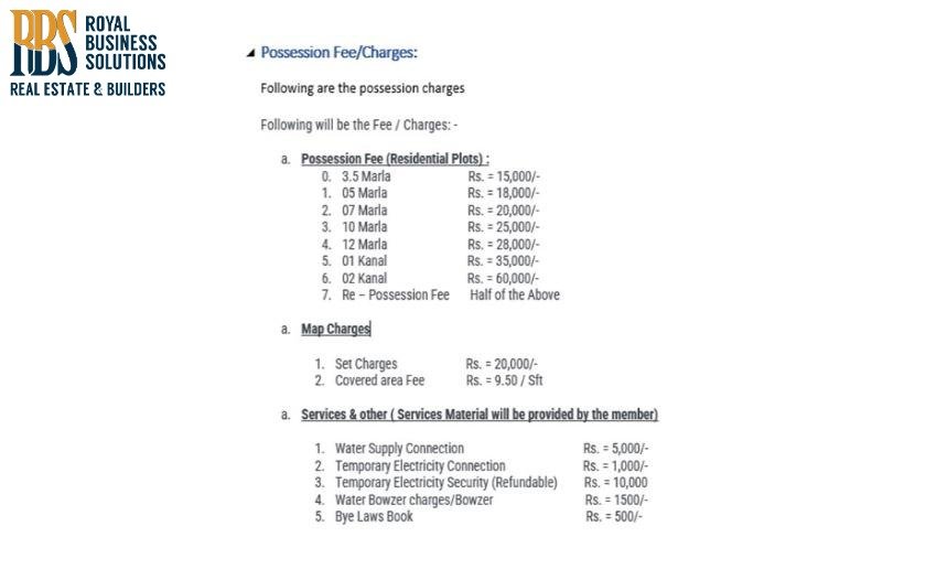 possession - fee charges of LSC