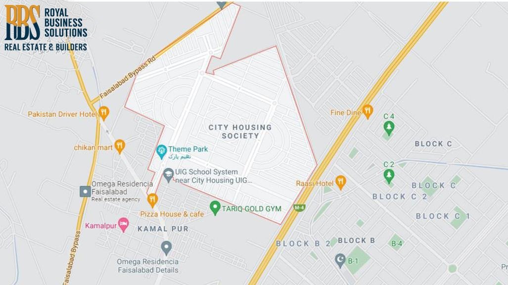 Citi Housing Faisalabad Location