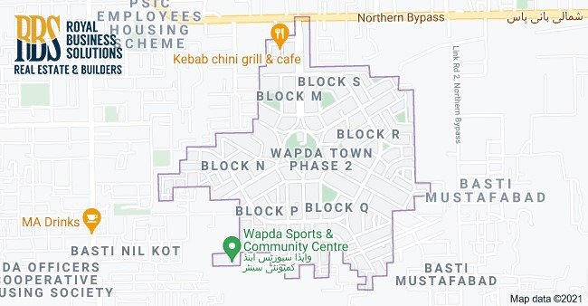 WAPDA Town Multan Location