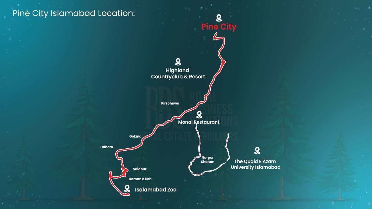 Pine City Islamabad Location
