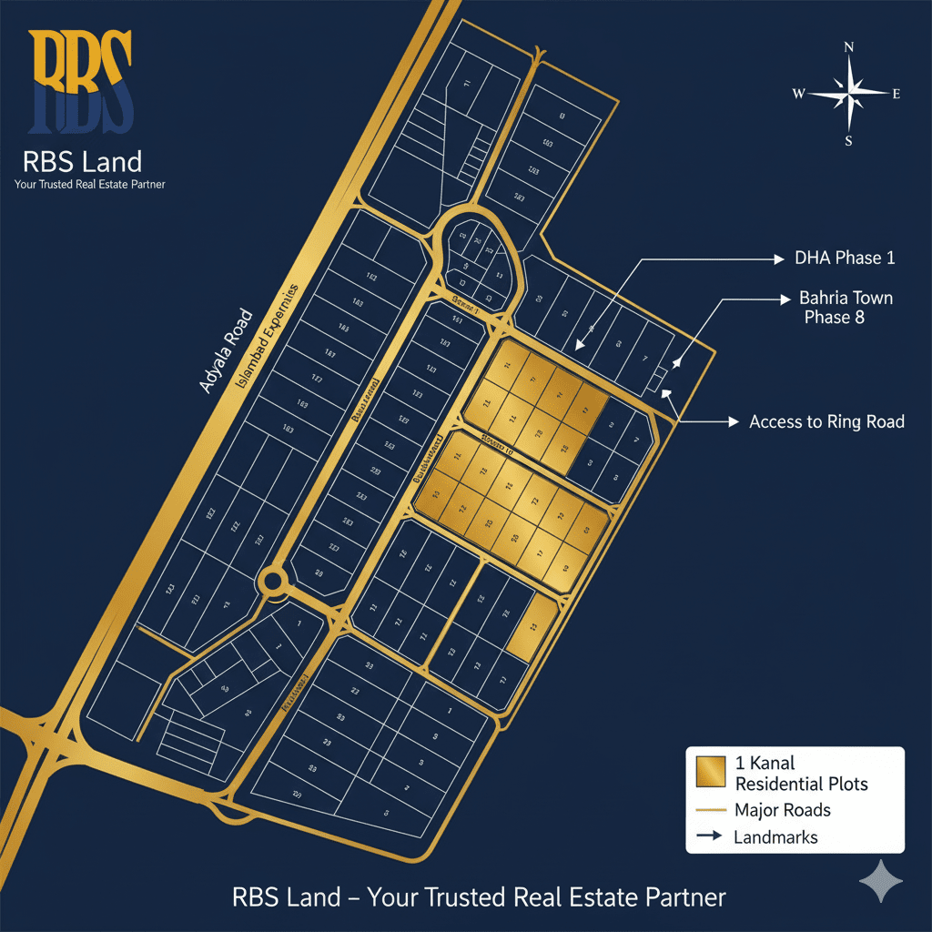DHA Phase 4 river view north 1 kanal residential plots