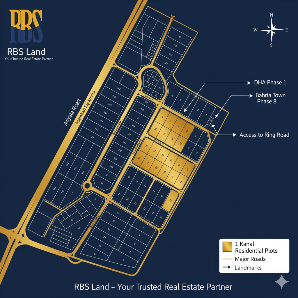 DHA Phase 4 river view north 1 kanal residential plots