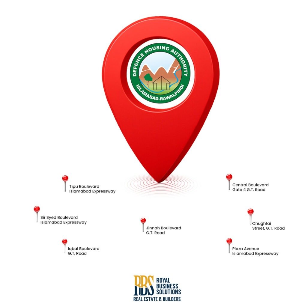 Location Map for DHA Phase 2 Islamabad