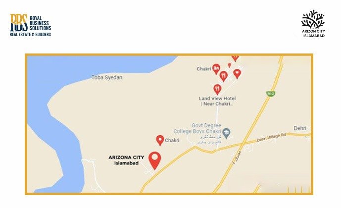 Arizon City Islamabad Map