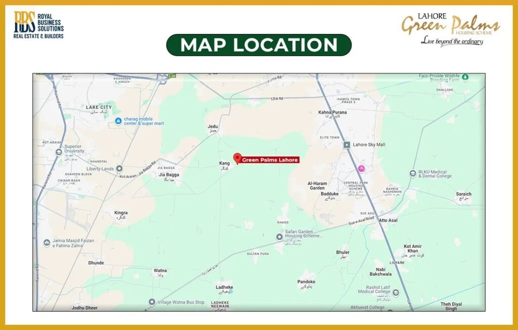 Green Palms Location Map