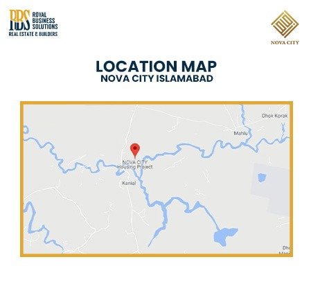 Location Map of Nova City Islamabad