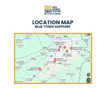 Location Map of Blue Town Sapphire