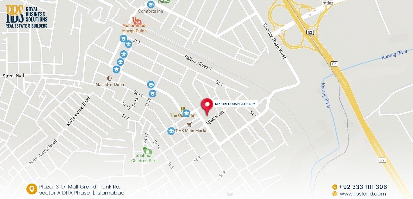 Airport Housing Society Map