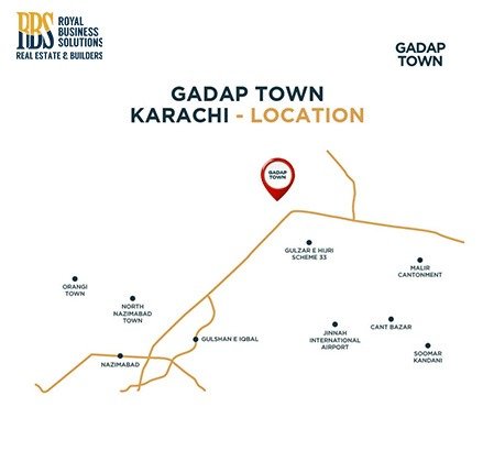 Gadap Town Karachi Location