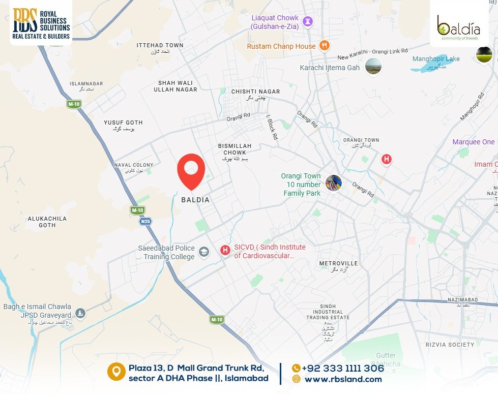 Baldia Town Karachi Location Map