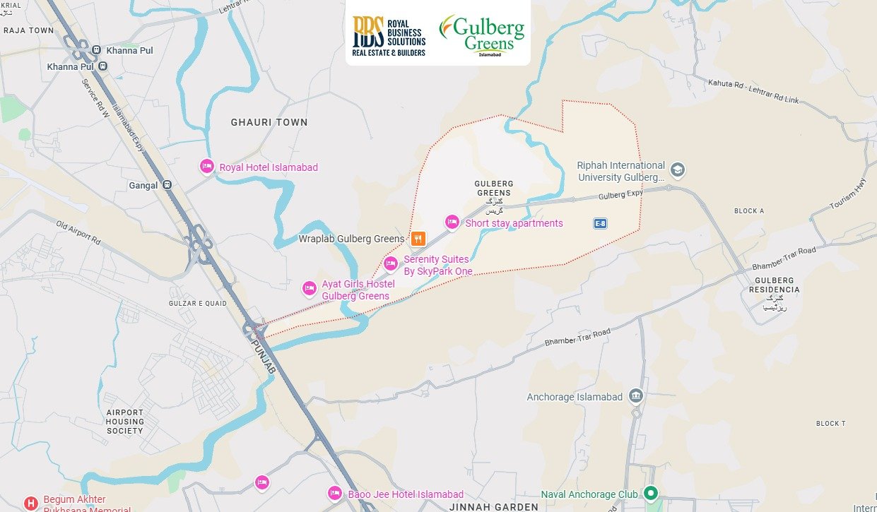 Gulberg Greens Location