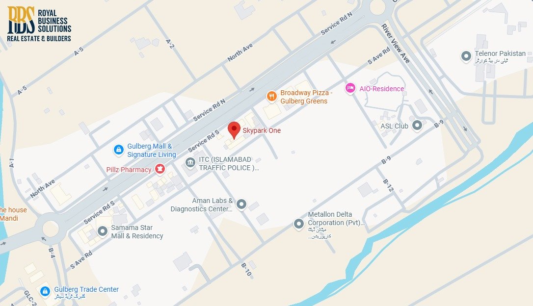 SkyPark One Gulberg Greens Location