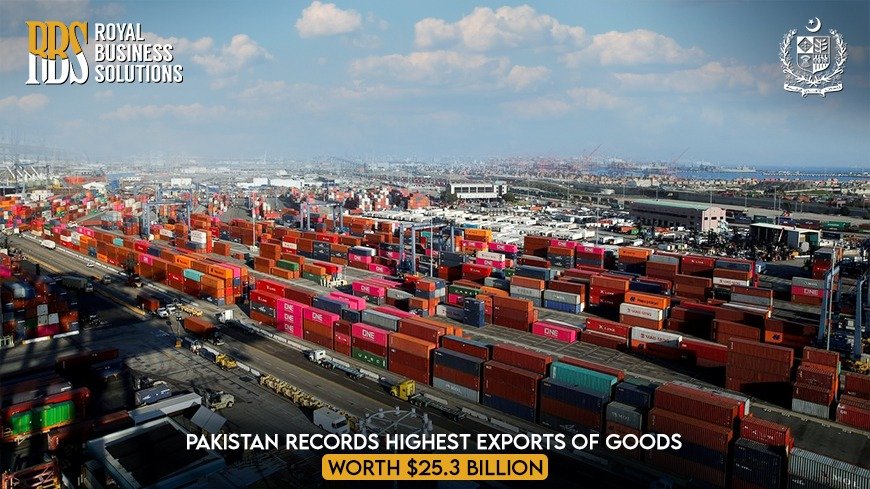 Pakistan Records Highest Exports of Goods Worth $25.3 Billion