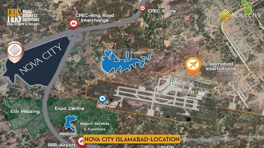 nova city islamabad location