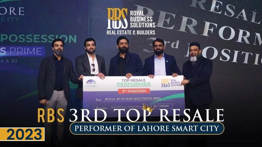 RBS 3rd Top Resale Performer of Lahore Smart City 2023
