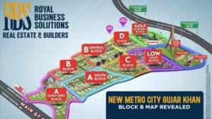 New Metro City Gujar Khan Block B Map Revealed