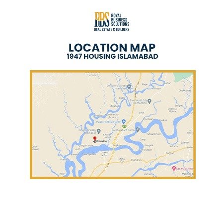 Mapa de localização da habitação de 1947