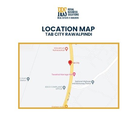 Location Map of Tab City Rawalpindi