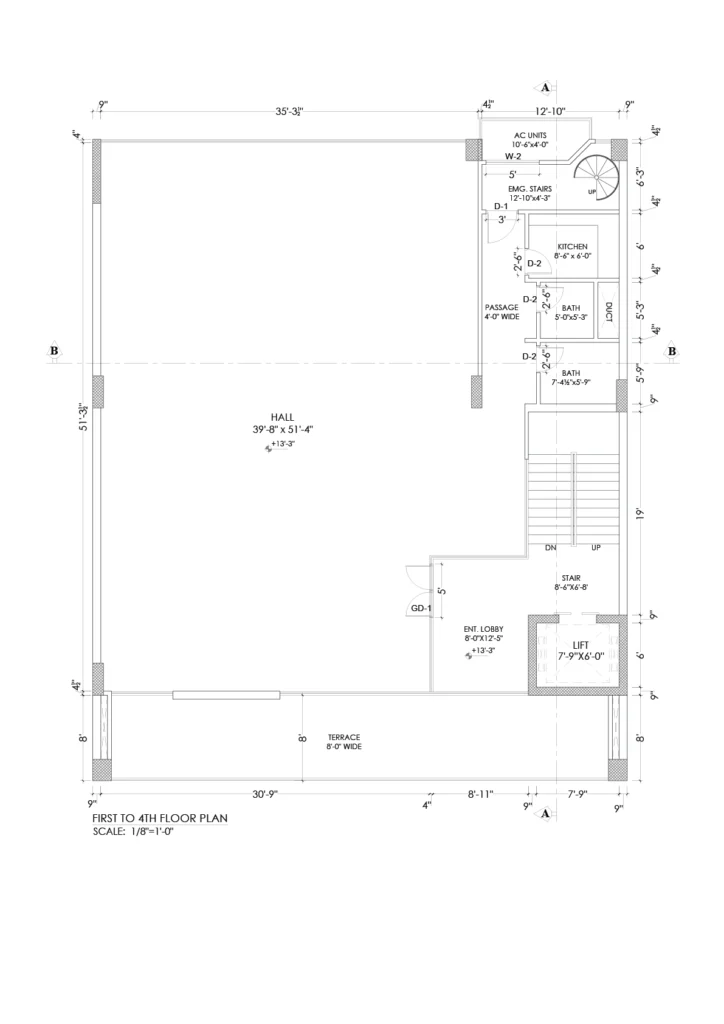 RBS Classic Tower First to Fourth Floor Plan
